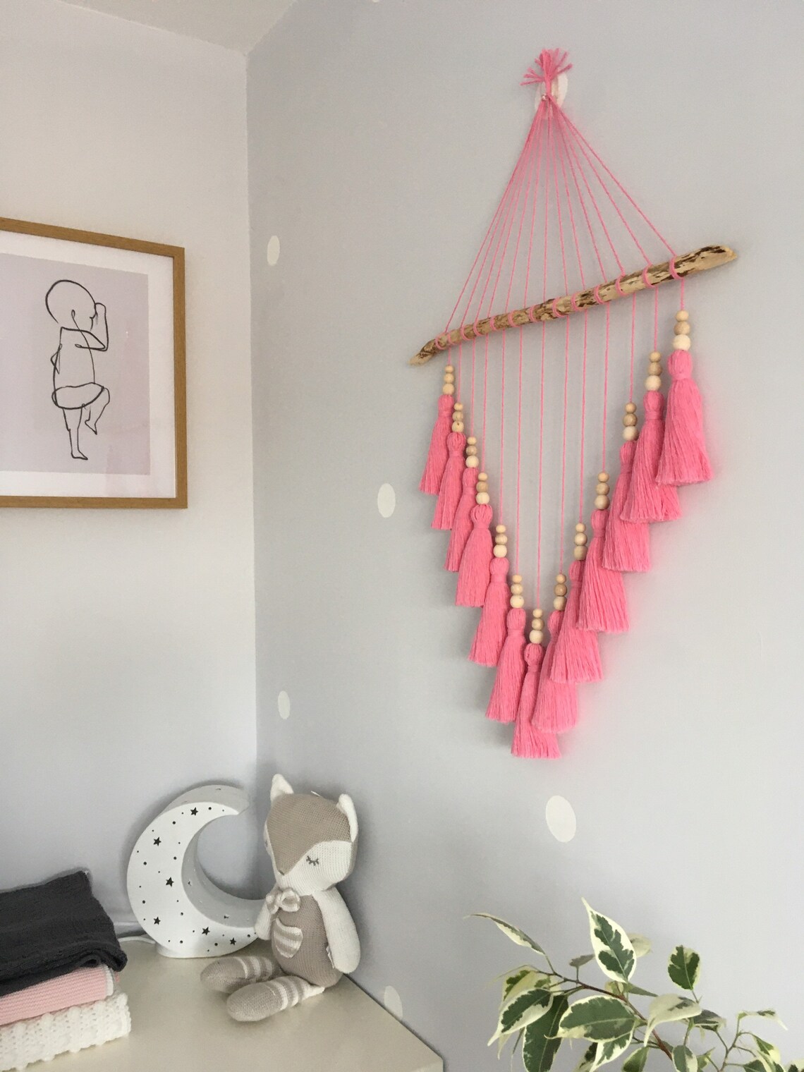 Tassel Wall Hanging Nursery Decor Home Decor Wall Art Etsy