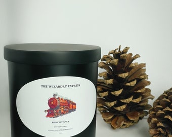 The Wizardry Express, Train Candle, Book lovers Candle, Harvest Spice Scent, Fantasy Candle, Train Express
