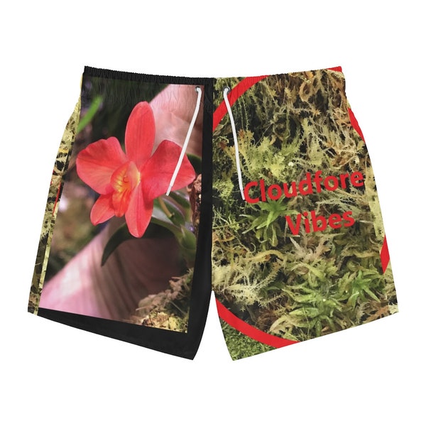 Cloudforest Vibes Sophronitis mantiqueirae Swim Trunks