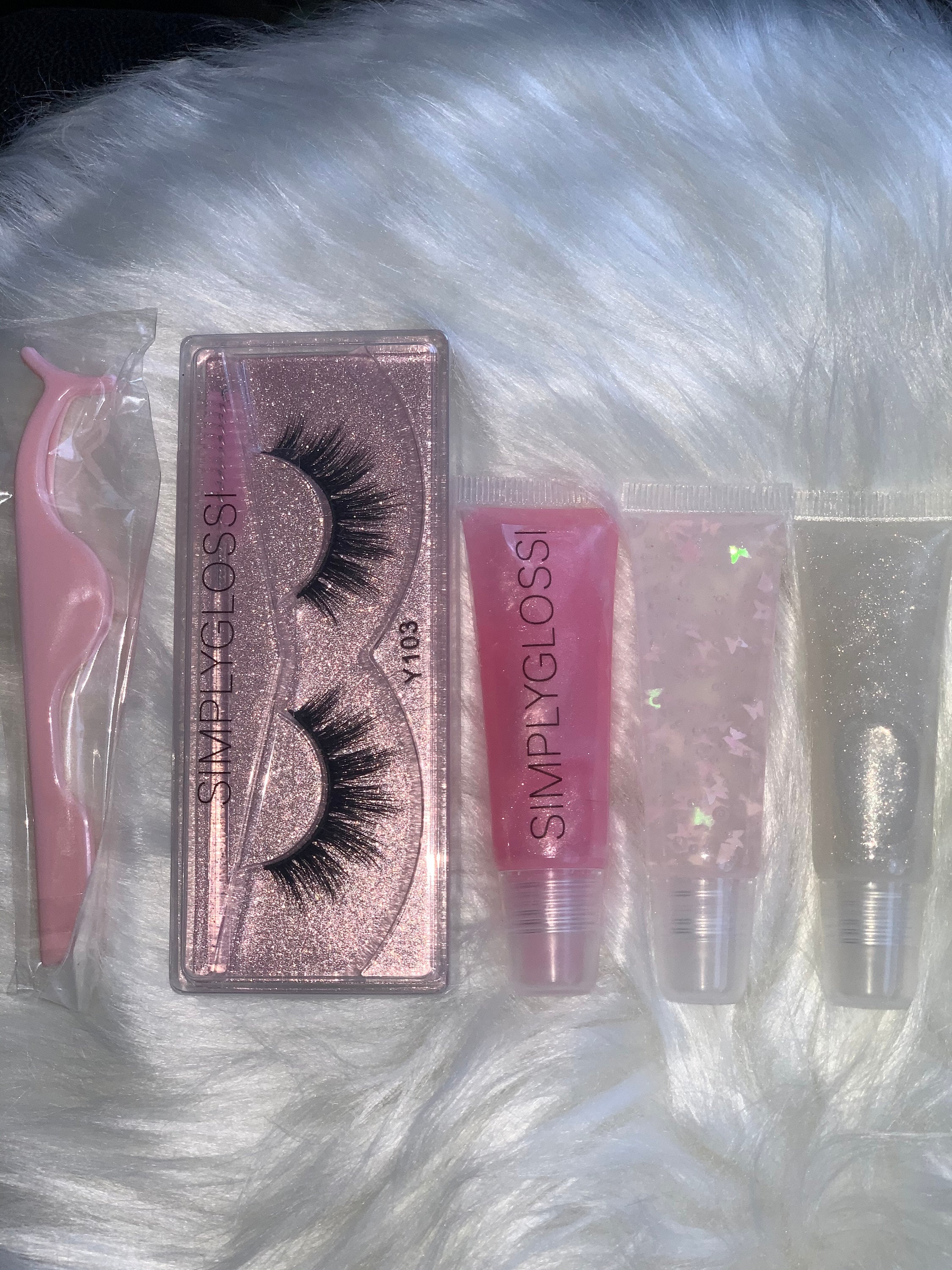Lip Gloss Eyelash Bundle Etsy