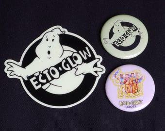 Conjunto de pegatinas y botones Ecto Glow
