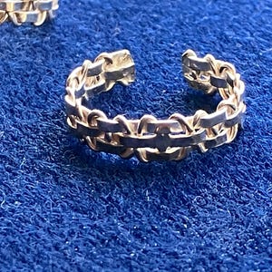 Vintage Einzigartiger Sterling Silber Verstellbarer Zehenring - Restbestand aus dem Jahr 2004 von Taxco Mexico