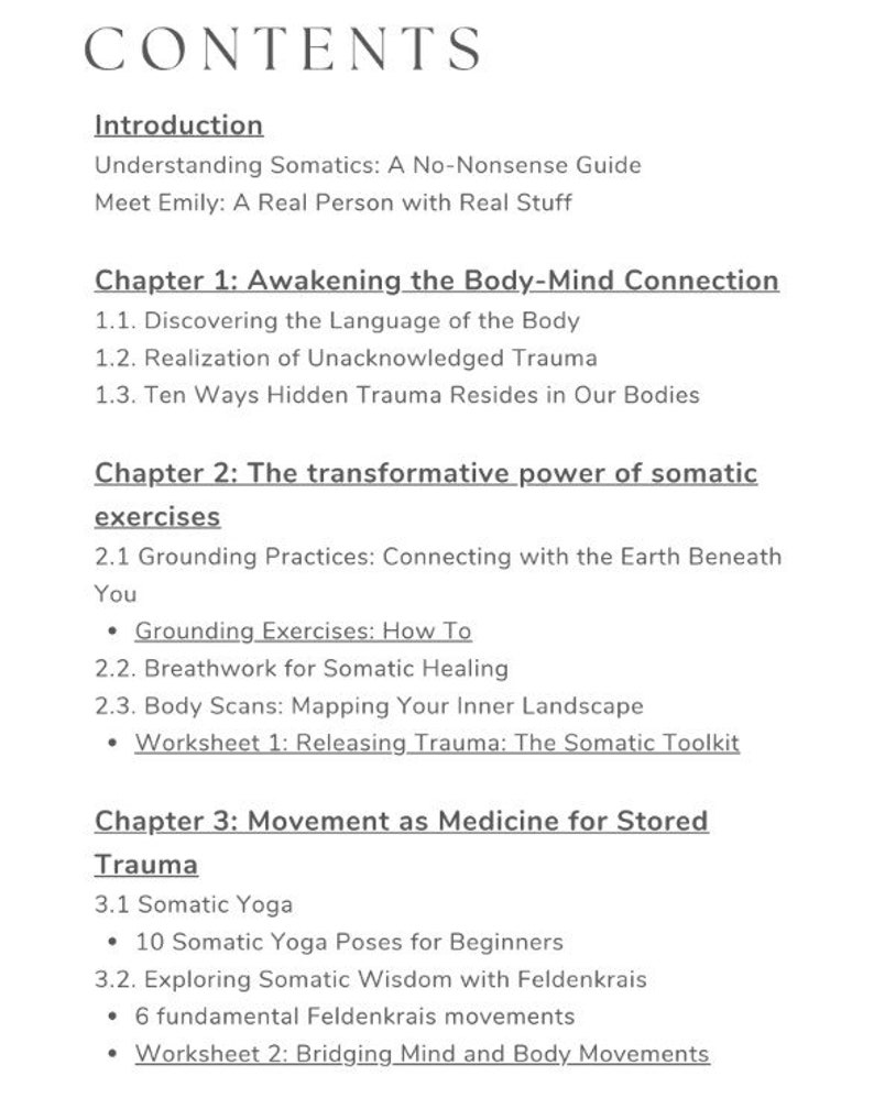 Somatic Exercises for Beginners Somatic Healing E-book, Somatic Therapy ...