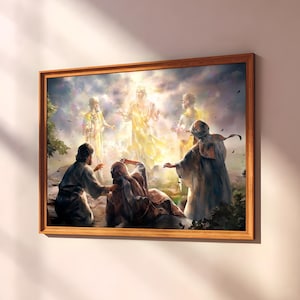The Transfiguration Poster Print Bible Wall Art Religious Decor Christian Gift Spiritual Painting Jesus transfigures before the Disciples