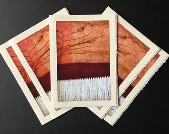 Five Greeting Cards (5x7 in.) With My Abstract Photo of Side of a Bronx House