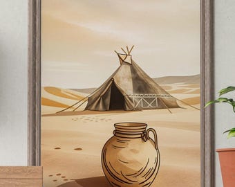 Tuareg Art Sahara Nomad Digital Download Painting