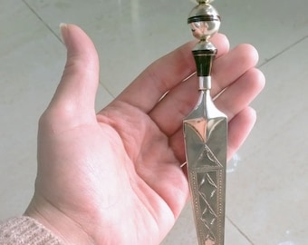 Engraved Sterling Silver Letter Opener - Handmade Desk Accessory, Gifts for Him