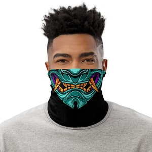 BLUE SAMURAI ONI Neck Gaiter face mask  Urban Accesory