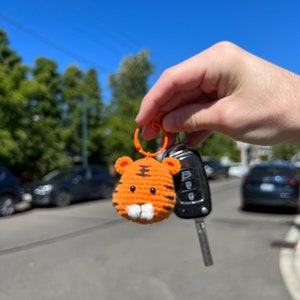 Crochet Tiger Keychain, Tiger  Keychain, Gift Keychain, Crochet Tiger, Handmade Keychain, Hand Knitting Keychain,