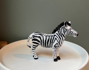 Zebra Figurine, Zebra Figure, Zebra Miniature, Knick Knack (4*3*0.75”)