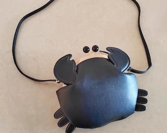 Super Cute Crab Crossbody Bag, Crab Purse, Crab Handbag, Crab Shoulder Bag