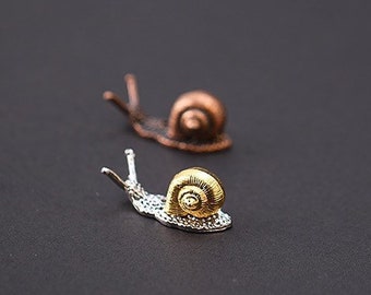 Snail Figures, Brass Snail Figures, 1.6" Long