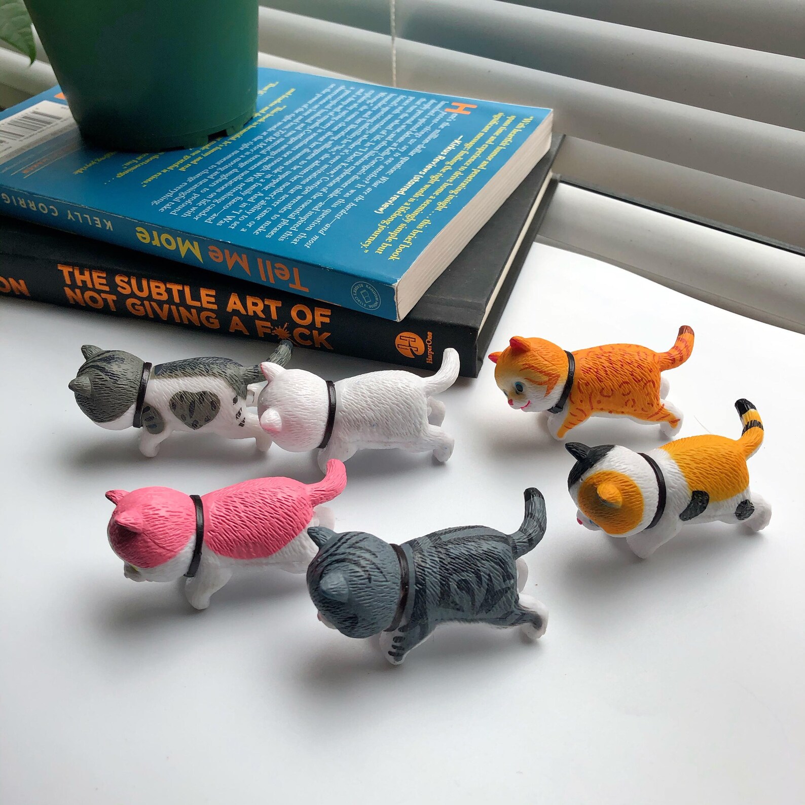 Handmade Cute Cat Figurines Set of 6 Different Cat Etsy