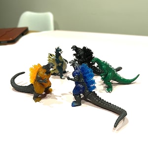 Godzilla Figures, Set of 5 Figures, The King of Monsters Godzilla Figurines, Godzilla Miniatures