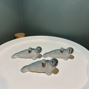 Super süsse Robbenfiguren, Porzellanrobbenfiguren, Seelöwenfiguren, Seelöwenminiaturen, Robbenknick-Knacks, tolles Geschenk