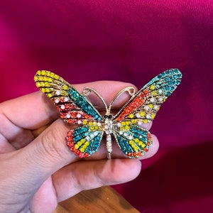 Beautiful Pin, Beautiful Butterfly Brooch; Cougar Brooch, Leopard Brooch, Turtle Brooch, Comes with Velvet Pocket, Ready to Gift