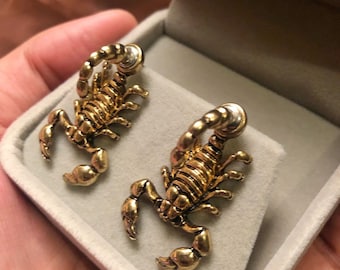 Handmade Scorpion Earrings, with Velvet Jewelry Box, Perfect for Gift