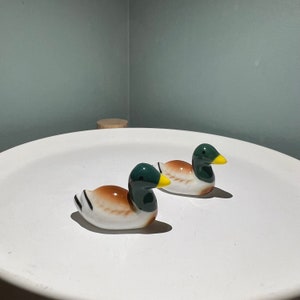 Porseleinen eendminiaturen, schattige eendfiguurtjes, maat 1,8 * 1 * 1,2&quot;, eendfigurenset, geweldig cadeau!