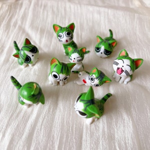Super süße verspielte Katzenminiaturen, Set mit 9 Stück, verspielte Kitty-Miniaturen; Cake Topper Katzen; Katzenfiguren