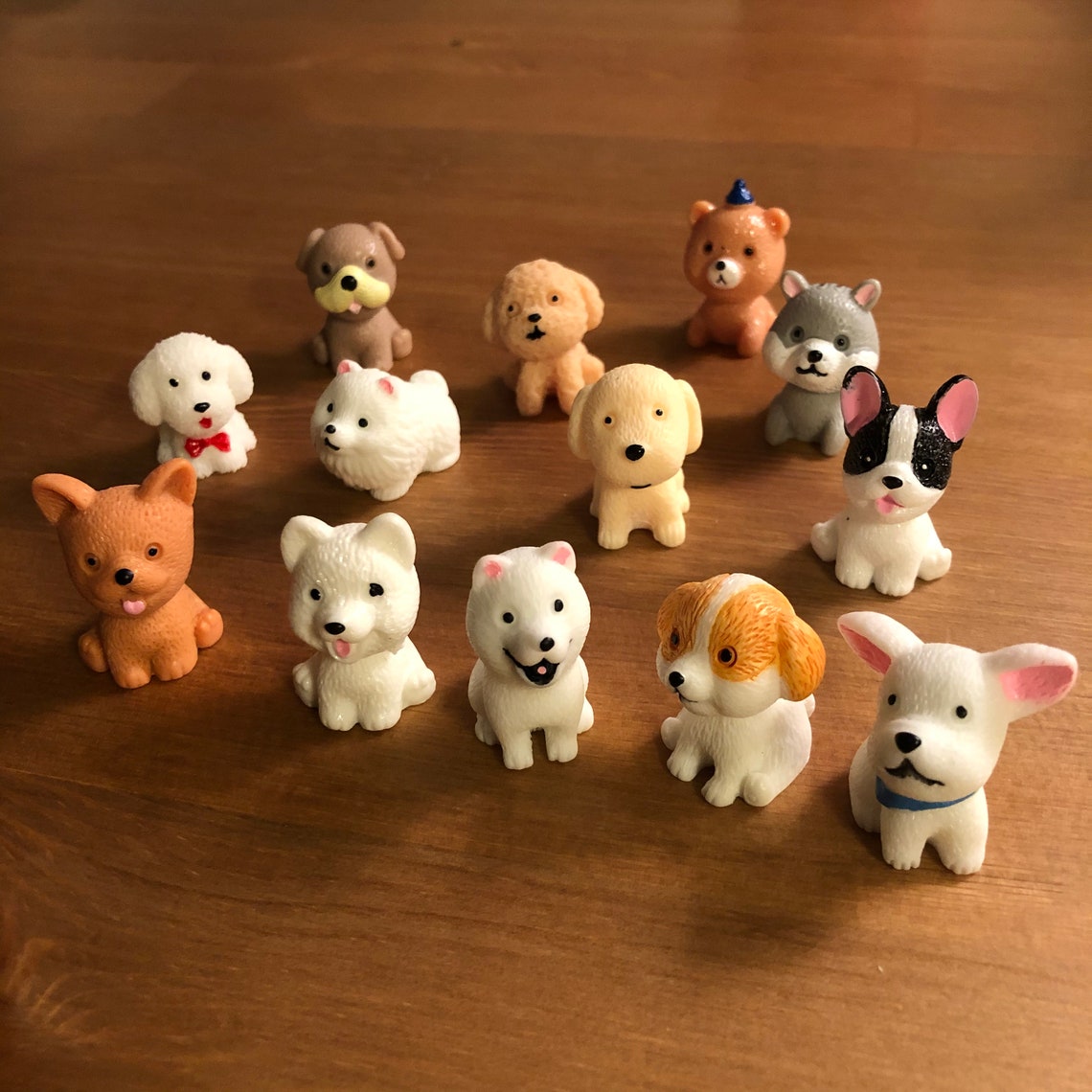 Cute Dog Miniatures Set of 13 Desk Decorations Puppy Resin image 1