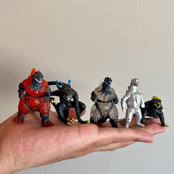 Godzilla Figures, Set of 5 Figures, The King of Monsters Godzilla Figurines, Godzilla Miniatures