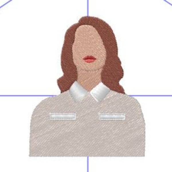 Lana Del Ray Embroidery design illustraion style dst exp hus Embroidery Files