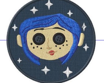 Coraline Applique Embroidery Design Halloween