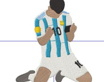 Messi Soccer Illustration Embroidery design