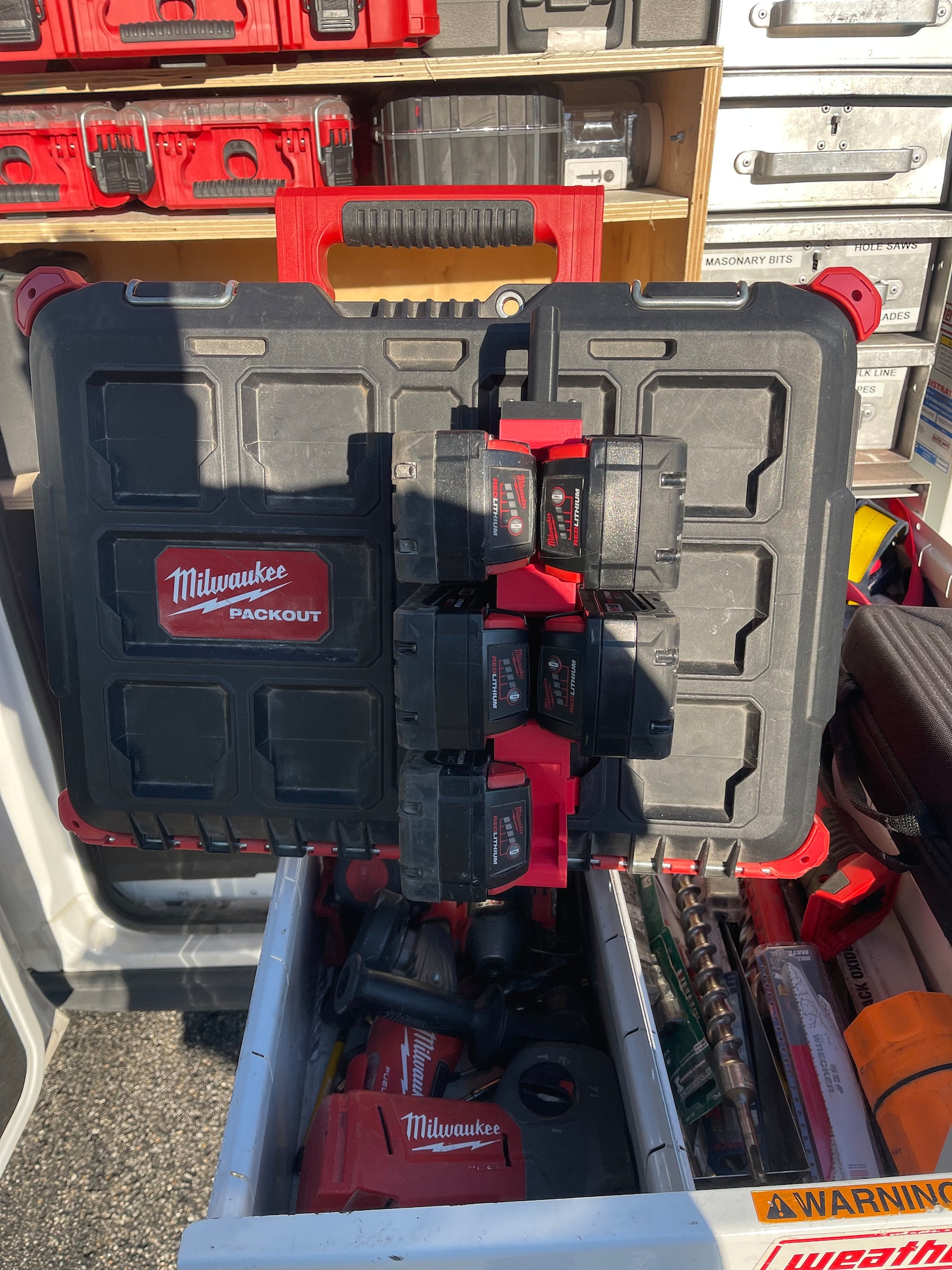 Milwaukee Packout M18 6 Battery Holder Etsy