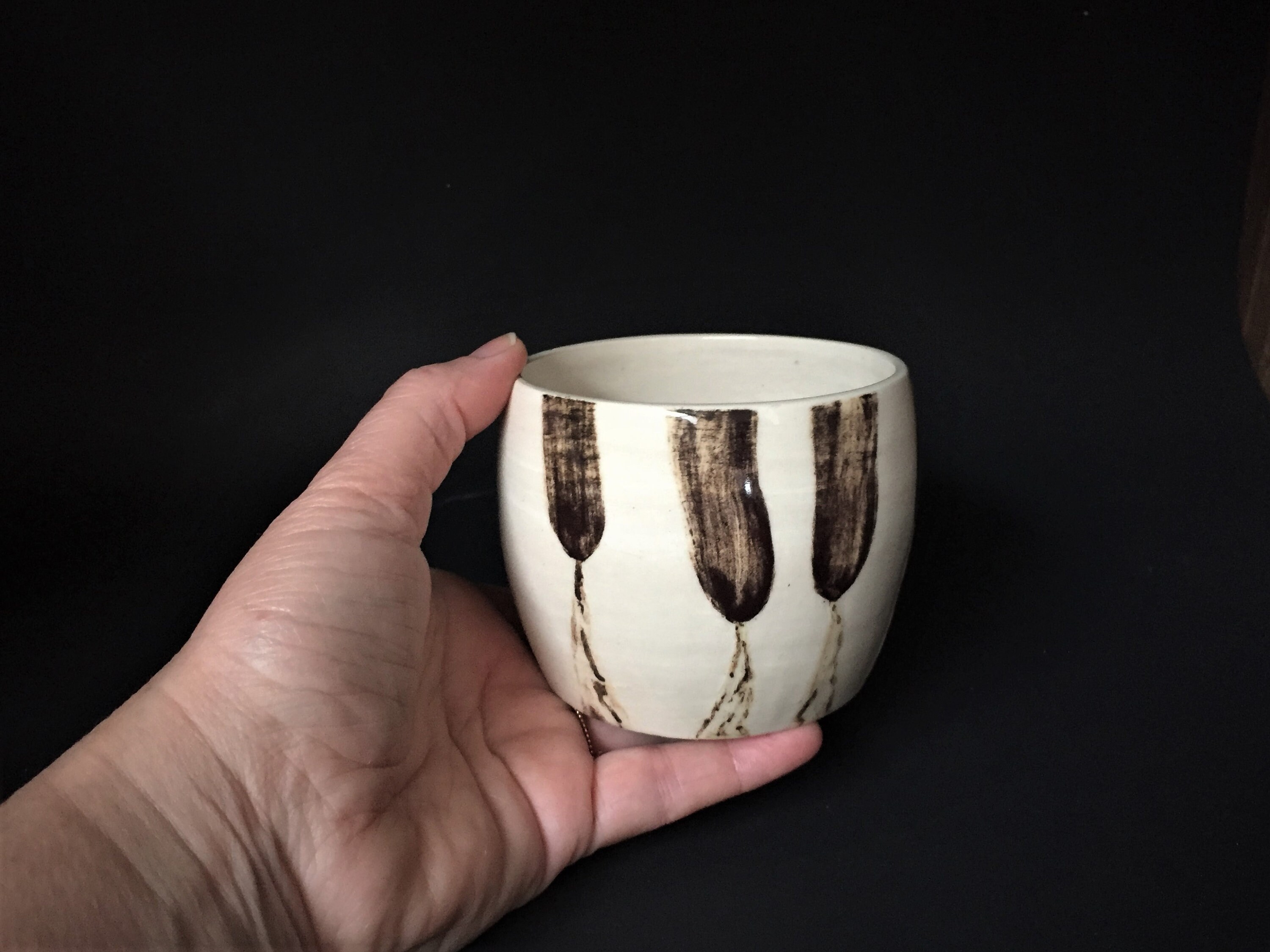 Mug en Céramique avec Décor Aux Formes de Doigts