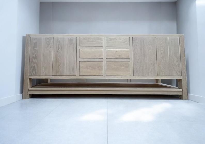 White Oak Bathroom Vanity | Double Sink