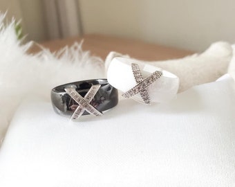 Bague Coeur Acier Inoxydable Ajustable | Nerina Bijoux
