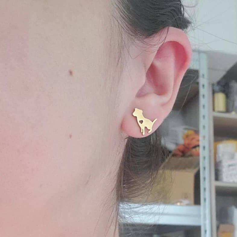 Boucles d'oreilles Le renard du petit prince, bijou puces Saint-Exupéry