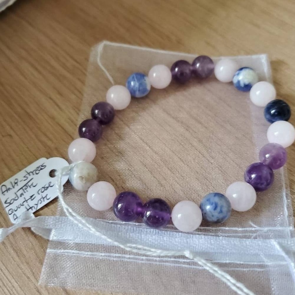 Bracciale Ametista Naturale Qualità A - Uomo, Donna, Coppia - Gioiello Energetico In Pietra Della Litoterapia