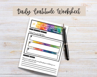 Daily Gratitude Worksheet