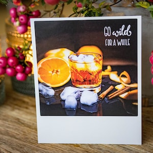Polaroid-Postkarte "Go wild for a while" handgeschrieben mit Whiskey | Handlettering • Sprüche • Fotografie | Einladung • Grüße | Nr. 144