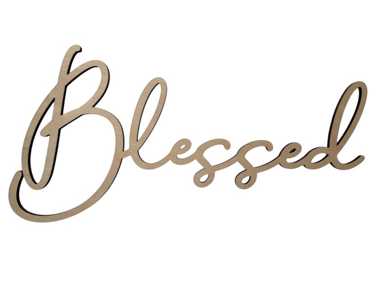 Blessed Word Cutout | Wood Blessed Sign | Wood Home Sign | Housewarming ...