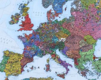 Europa 1444 Geschiedeniskaart