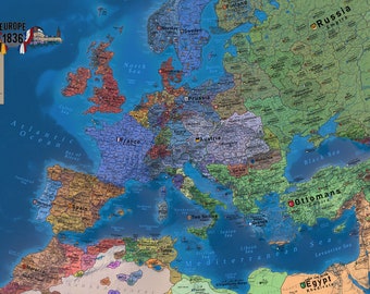 Europe 1836 History Map