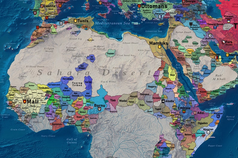 World History Map 1444 image 7