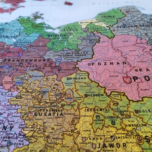 Mapa histórico de Alemania Sacro Imperio Romano Germánico 1444 imagen 6