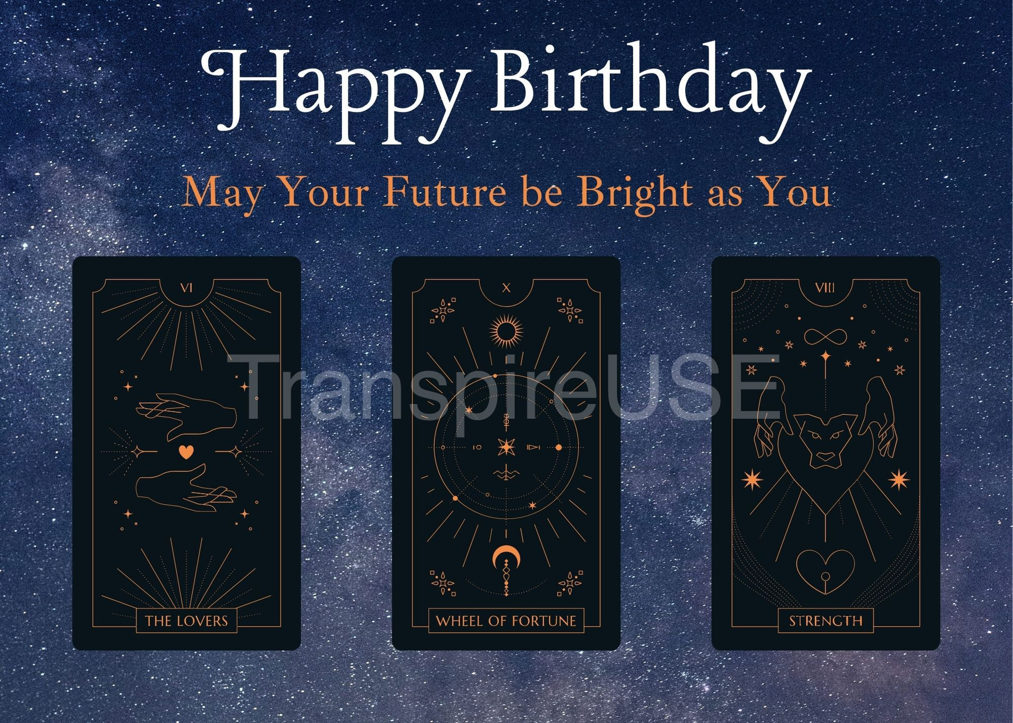 Fortune Birthday Card Etsy