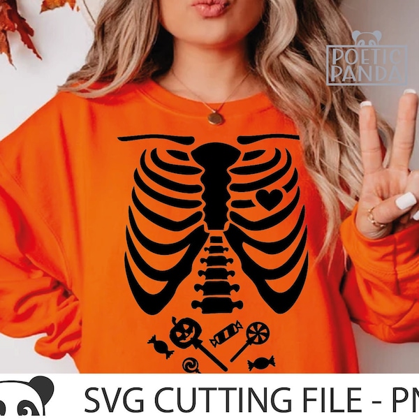 Skeleton Costume SVG PNG, Halloween Shirt Svg, Kids Halloween Svg, Momster Svg, Rib Cage Svg, Cricut, October 31 Svg, Skeleton Bones Svg