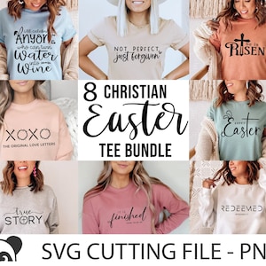 Paquete de Pascua Cristiana SVG PNG, SVG Religioso de Pascua, Camisa de Pascua Svg, Jesús Svg, Paquete de Camiseta de Pascua de Fe, Versículo Bíblico Svg, Biblia Svg