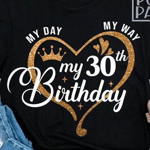 30th Birthday SVG PNG, 30th Birthday Shirt Svg Design For Women, Hello 30 Svg, 30 And Fabulous, Thirty Svg, 30th Birthday Svg, 30th Gift Svg