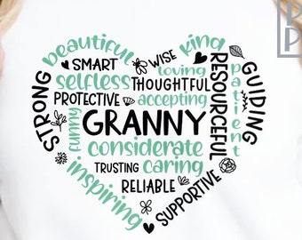 Granny SVG PNG, Mama Svg, Granny Svg, Granny Png, Grandma, Mom Svg, Grandmother Svg, Nana Svg, Blessed Grandma Svg, Mothers Day Svg