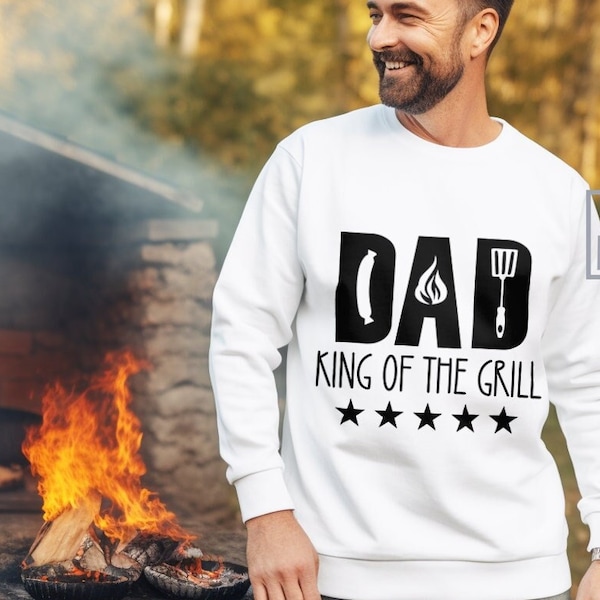 King Of The Grill SVG PNG, Fathers Day Svg, Dad Svg, Bbq Svg, Grill Svg, Grilling, Grill Master Svg, Apron Svg, Best Dad Ever Svg