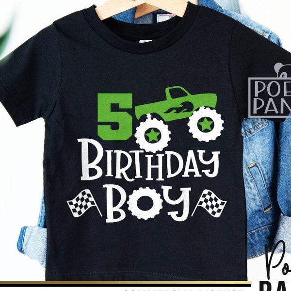 5th Birthday SVG PNG, Monster Truck Svg, Birthday Cut File, Birthday Shirt Svg, My 5th Birthday, 5th Birthday Svg, Birthday Boy Svg