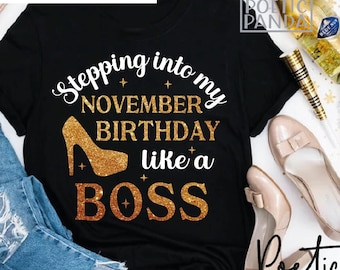 November Birthday SVG PNG, Birthday Drip Svg, High Heel Svg, Sagittarius Svg, Afro Girl Svg, Queens Are Born In November Svg, Scorpio  Svg