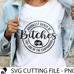 Divertido Camping SVG PNG, Equipo de camping Svg, Camisa de camping Svg, Refranes de camping Svg, Viaje de chicas Svg, Caminata Svg, Cerveza Svg, Happy Camper Svg, Smore